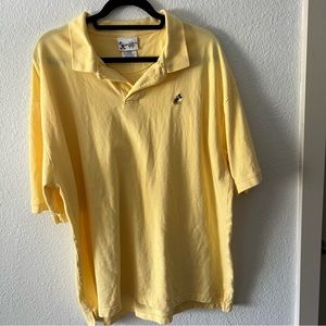 Vintage 90s Walt Disney Mickey Mouse yellow Polo Men’s Shirt Sz XL